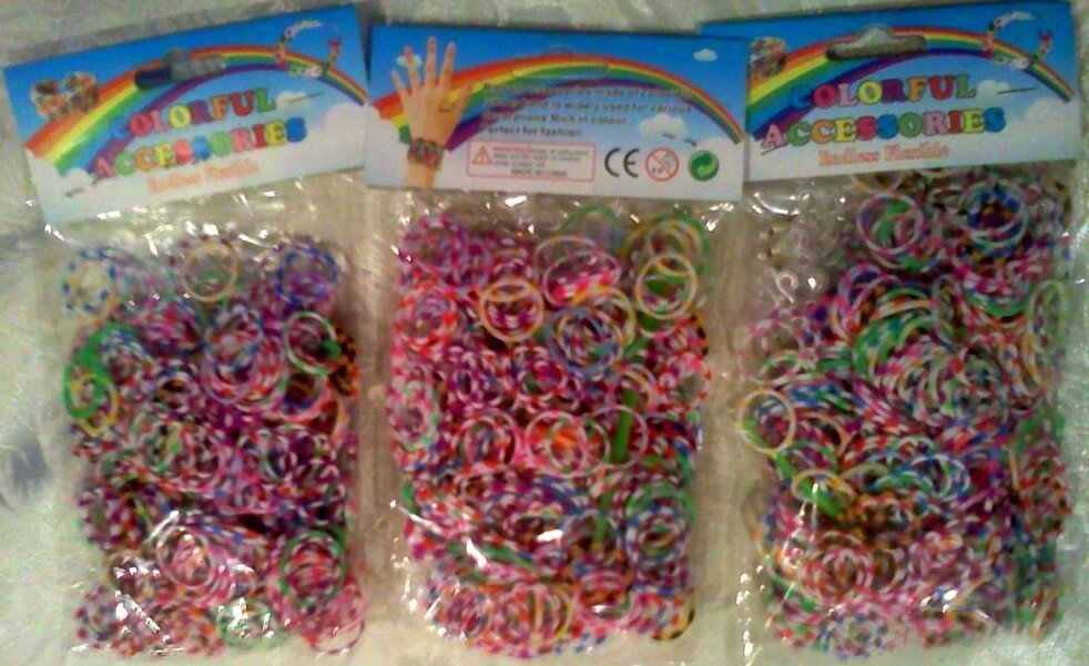 Резинки для плетения браслетов 600 шт + крючки - Беларусь