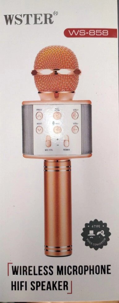 Караоке-микрофон WSTER WS-858 оригинал высокое качество - преимущества