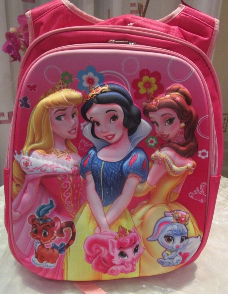 Рюкзак 3D детский розовый &quot;ПРИНЦЕССЫ&quot; - распродажа