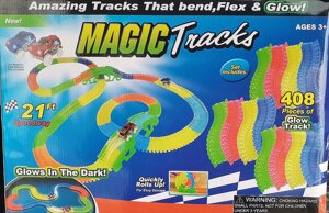 Гоночная трасс Мэждик трек DIY track Magic tracks 408 дет, 2 машинки 669-5