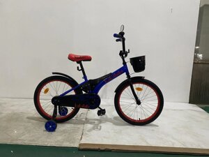 Детский велосипед Bibibike 20" M20-3BR для мальчика корзина, звонок, зеркало