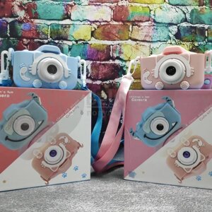 Детская игрушечная фотокамера видеокамера голубая и розовая 20 мегапикселей