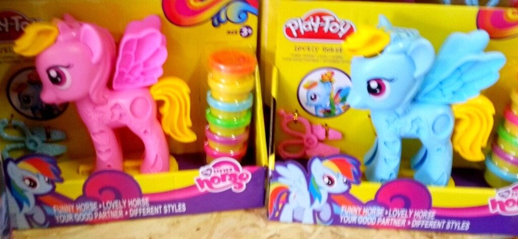 Пластилин play-toy (плей до) "стильный салон пони" радуга дэш Пинки пай от компании Интернет магазин детских игрушек Ny-pogodi. by - фото 1