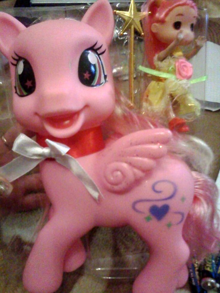 Пони розовый пегас 24 см музыкальный + куколка от компании Интернет магазин детских игрушек Ny-pogodi. by - фото 1
