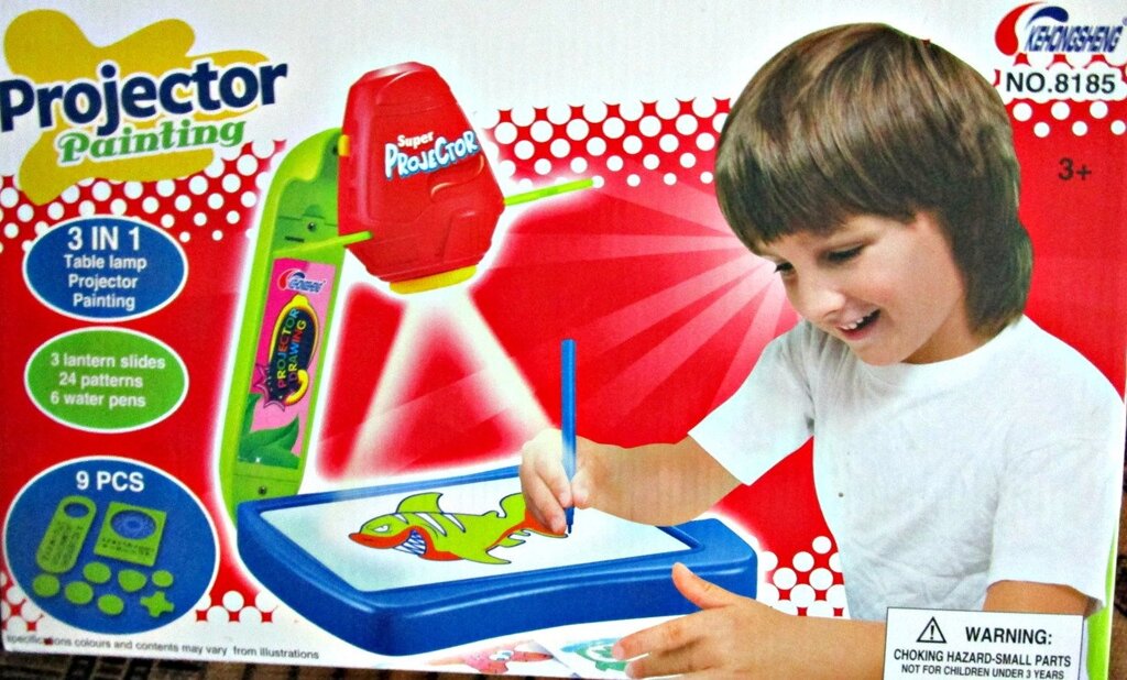 Проектор для рисования Projector Painting 3 в 1 арт 8185 от компании Интернет магазин детских игрушек Ny-pogodi. by - фото 1