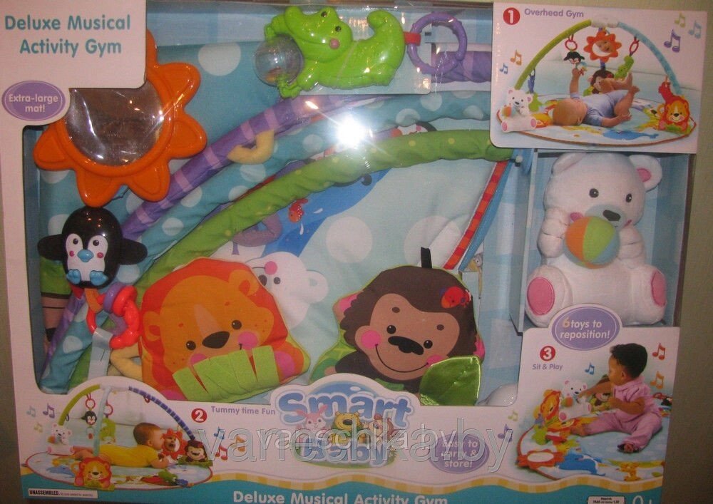 Развивающий игровой коврик музыкальный с дугами и игрушками 7182 от компании Интернет магазин детских игрушек Ny-pogodi. by - фото 1