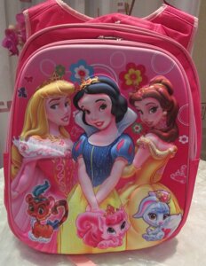 Рюкзак 3D детский розовый "ПРИНЦЕССЫ"