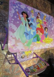 Стол и стульчик "принцессы" набор детский складной