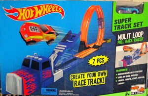 Трек-пускатель Hot Wheels (Хот Вилс) -одна петля ввиде оптимуса прайма грузовика 8829