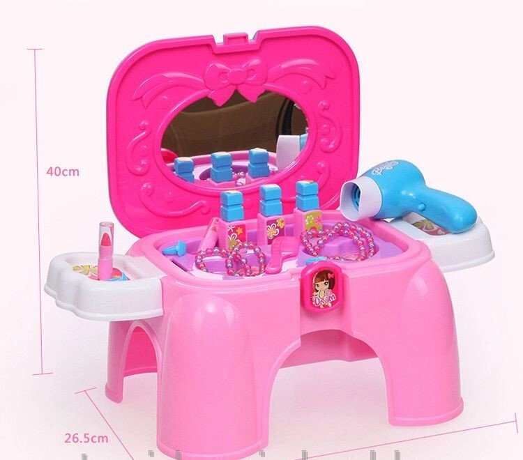 Туалетный столик-стульчик с косметикой с феном от компании Интернет магазин детских игрушек Ny-pogodi. by - фото 1