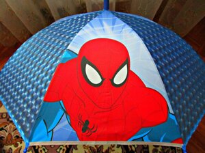 Зонт детский человек паук Spider-man со свистком