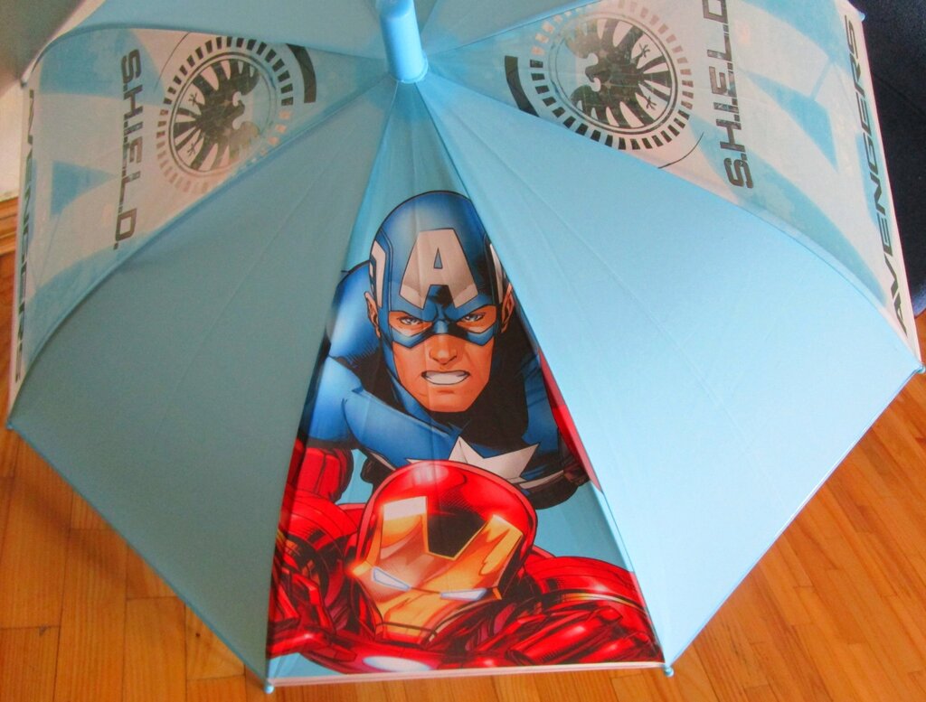 Зонт-трость капитан америка и железный человек от компании Интернет магазин детских игрушек Ny-pogodi. by - фото 1
