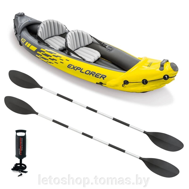 Надувная байдарка Intex 68307 Explorer K2 Kayak 312*91*51 см. от компании Интернет-магазин «Letoshop. by» - фото 1