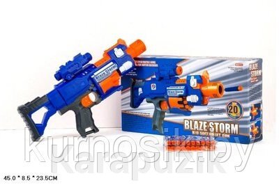 Автомат с мягкими пулями Blaze Storm ZC7055, бластер пистолет с прицелом, мягкие пули от компании Karapuzik - фото 1