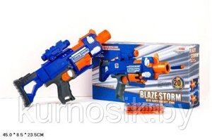 Автомат с мягкими пулями Blaze Storm ZC7055, бластер пистолет с прицелом, мягкие пули