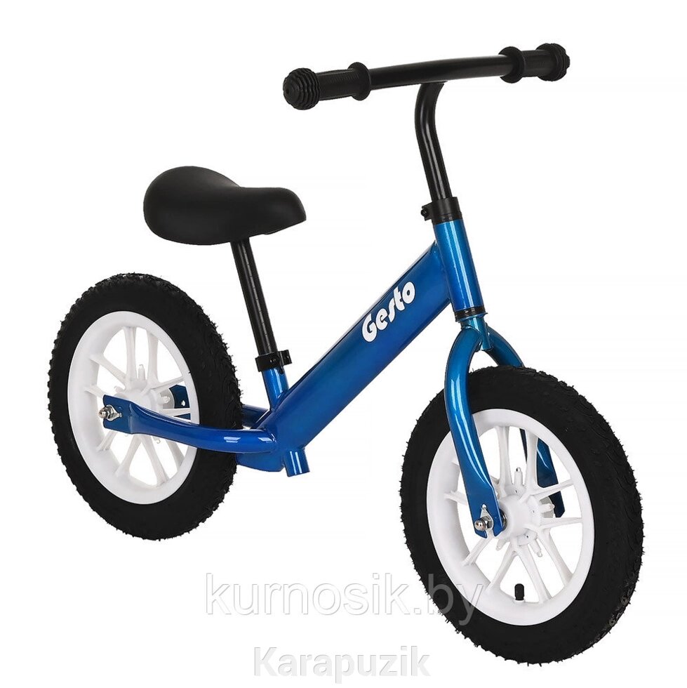 Беговел детский Pituso Gesto, колеса AIR 12", подсветка LY-H-01 Blue/Синий от компании Karapuzik - фото 1