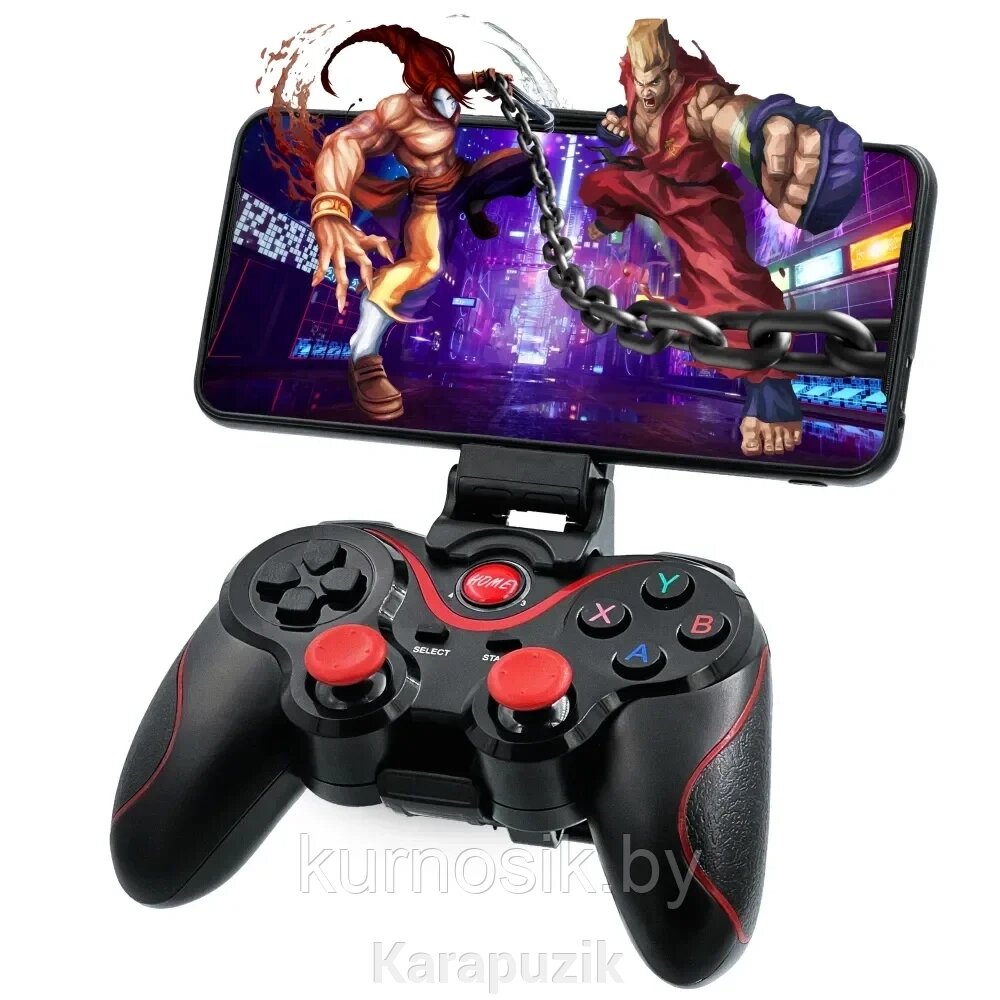 Беспроводной геймпад джойстик для телефона X3 Wireless Controller, черный от компании Karapuzik - фото 1