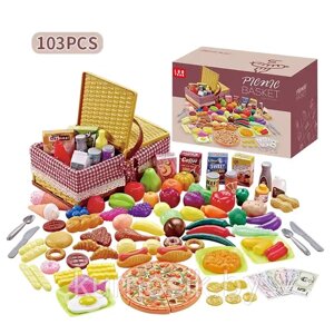 Детская игровая корзина для пикника HUADA, 103 предмета