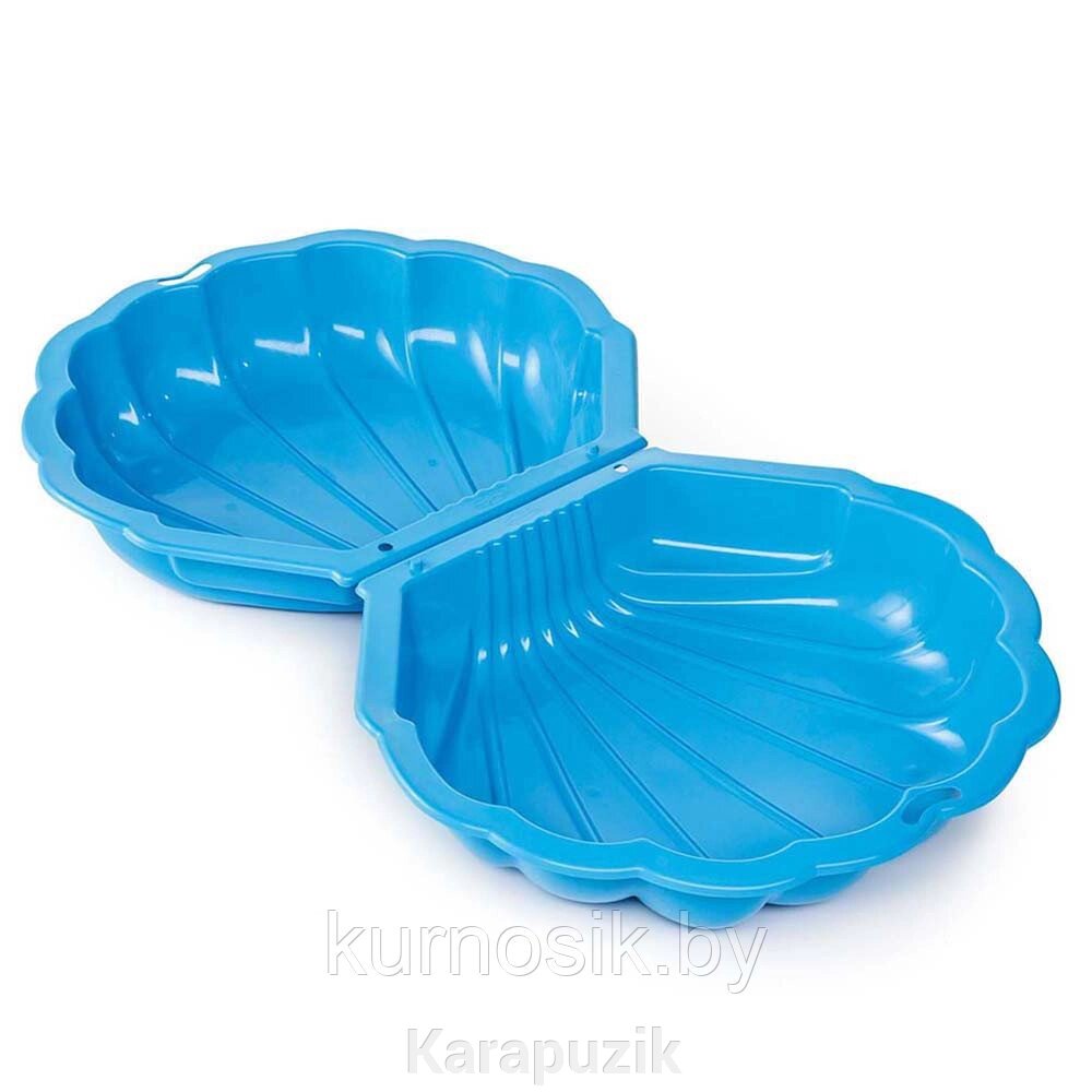 Детская песочница бассейн  с крышкой Ракушка Макси Paradiso Toys 102 x 88 x 20 см голубая от компании Karapuzik - фото 1