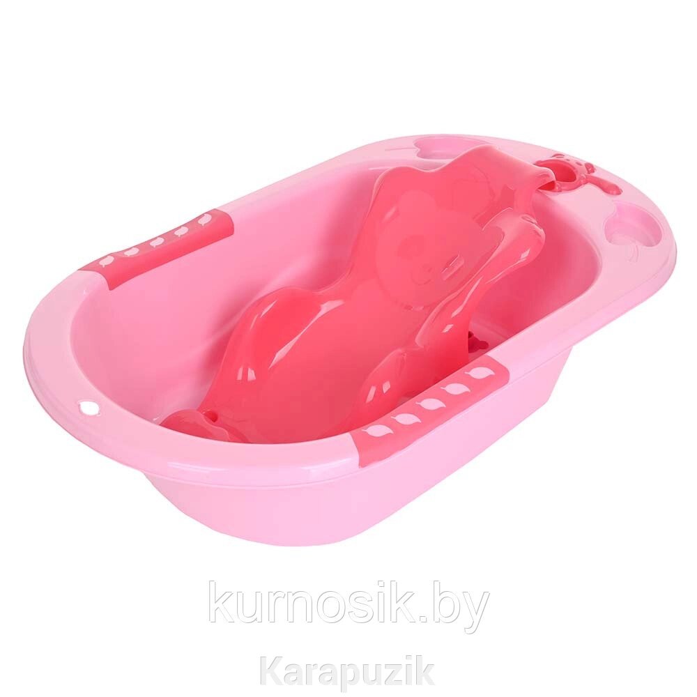 Детская ванна с горкой для купания PITUSO 89 см Pink/Розовая от компании Karapuzik - фото 1