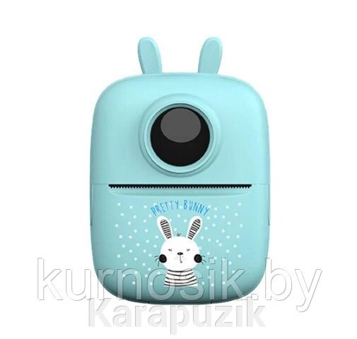 Детский фотопринтер Bluetooth, D7, голубой от компании Karapuzik - фото 1