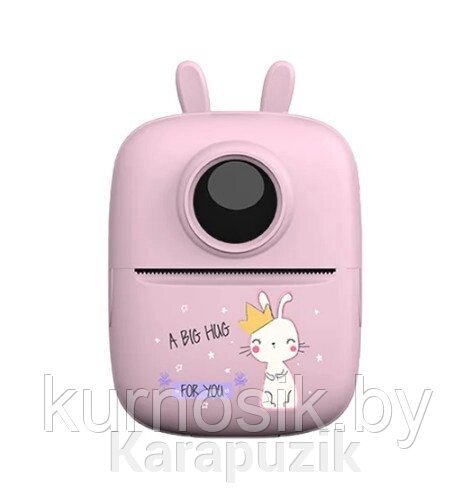 Детский фотопринтер Bluetooth, D7, розовый от компании Karapuzik - фото 1