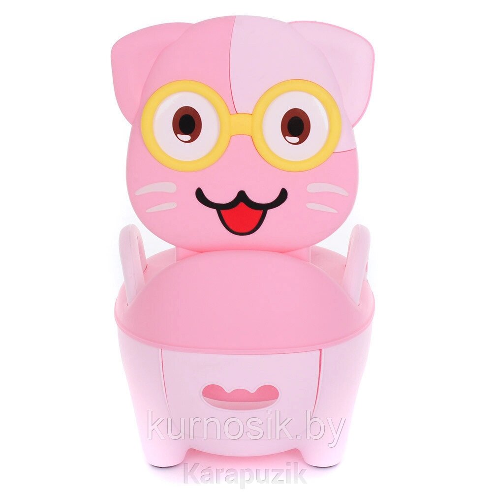 Детский горшок PITUSO Котик в очках, Pink/Розовый от компании Karapuzik - фото 1