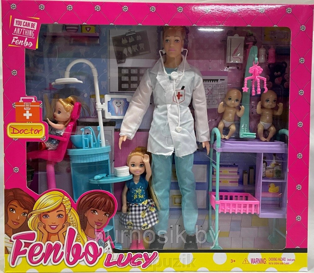 Детский игровой набор кукла Доктор с малышами и аксессуарами Fenbo Lucy, FB072 от компании Karapuzik - фото 1