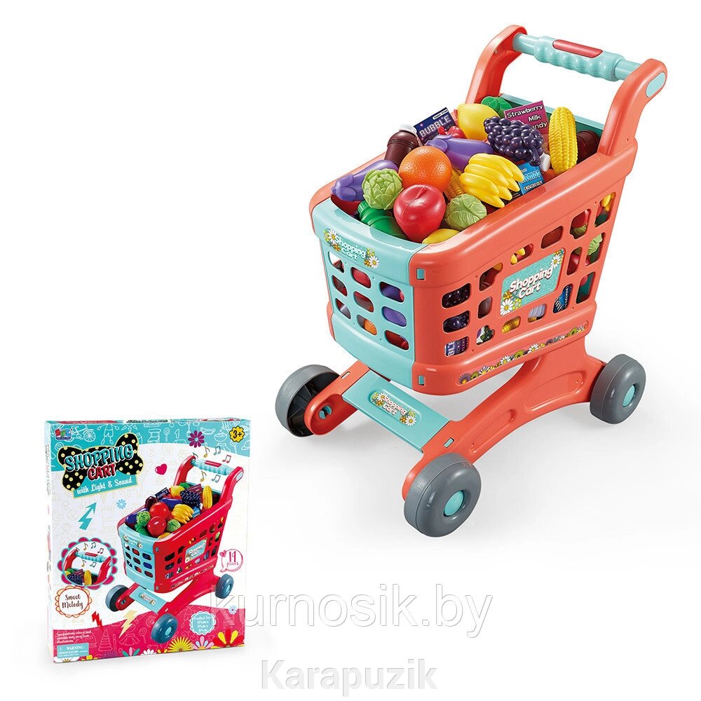 Детский игровой набор Pituso Тележка для Супермаркета, 14 элементов от компании Karapuzik - фото 1