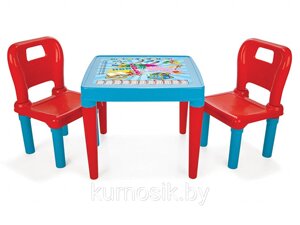 Детский набор мебели Pilsan Столик и два стульчика для детей Pilsan 03414 синий