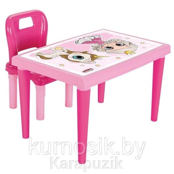 Детский набор мебели Pilsan Столик и стульчик для детей Pilsan 03516 от компании Karapuzik - фото 1