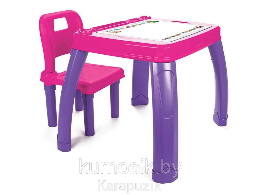 Детский стол и стул пластиковый Pilsan 03402 розовый от компании Karapuzik - фото 1