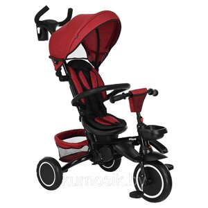Детский велосипед трехколесный складной PITUSO Elite Plus Red Maroon/Темно-красный