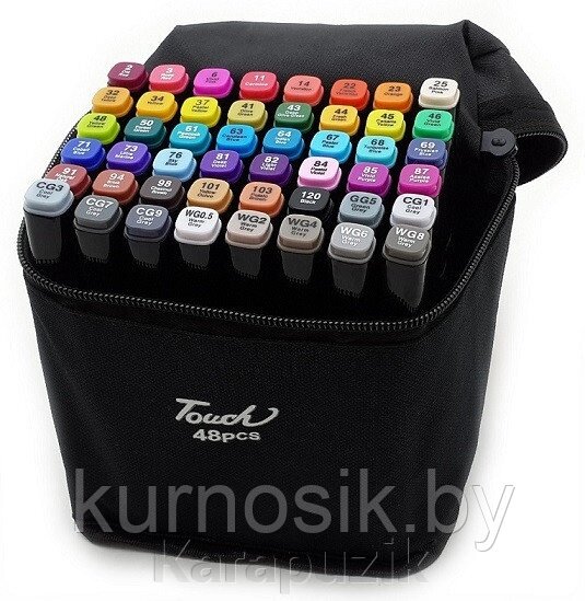 Двусторонние маркеры для скетчинга и рисования Touch 48 цвета от компании Karapuzik - фото 1