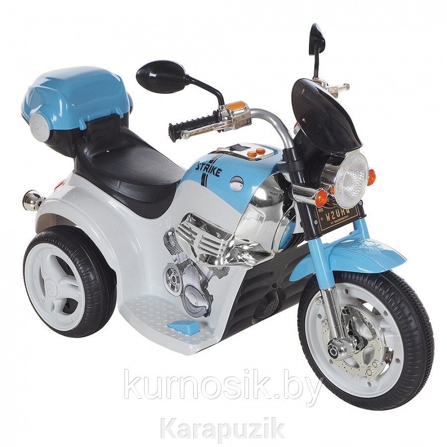 Электромотоцикл Pituso 6V/4Ah*1, свет, звук, колеса пластик MD-1188 белый от компании Karapuzik - фото 1