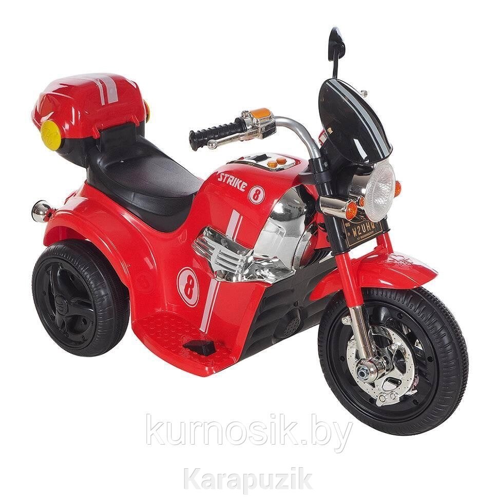 Электромотоцикл Pituso 6V/4Ah*1, свет, звук, колеса пластик MD-1188 красный от компании Karapuzik - фото 1