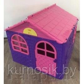 Игровой домик детский пластиковый №2 Doloni (Долони) 129-129-120 см (арт. 025500/1) фиолетовый от компании Karapuzik - фото 1