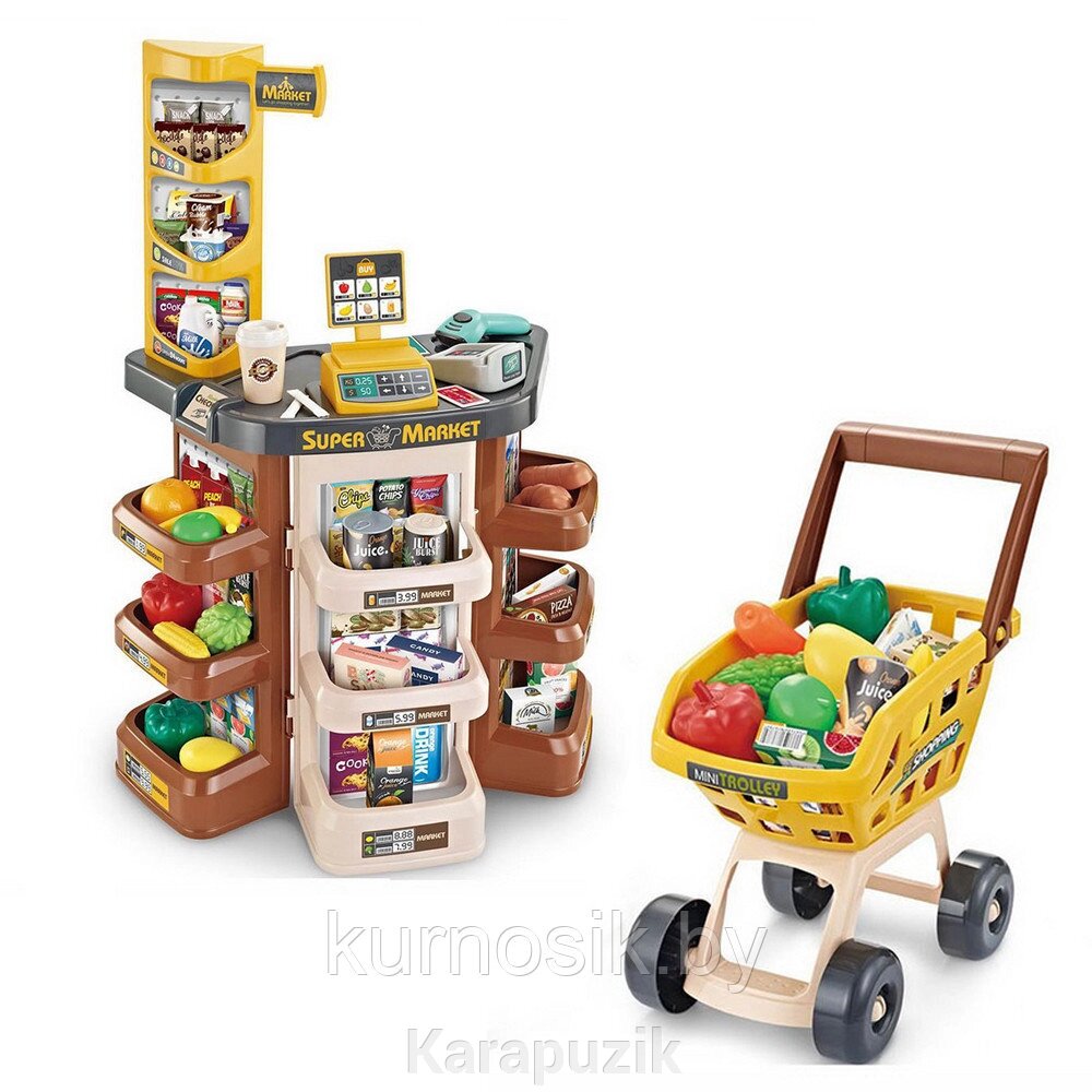 Игровой набор PITUSO Большой Супермаркет с тележкой для покупок, 47 элементов, HW19116626 от компании Karapuzik - фото 1