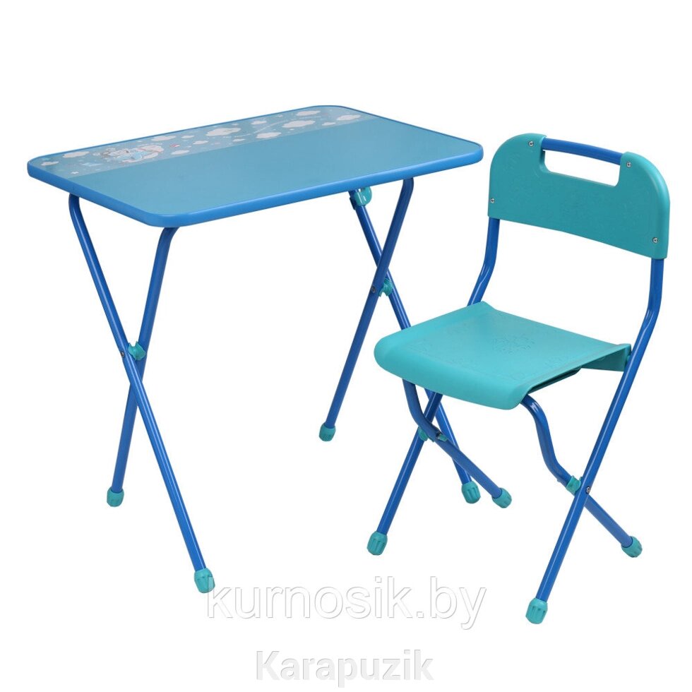 Комплект детской мебели Ника «Алина 2» с 3 до 7 лет (арт. КА2) голубой от компании Karapuzik - фото 1