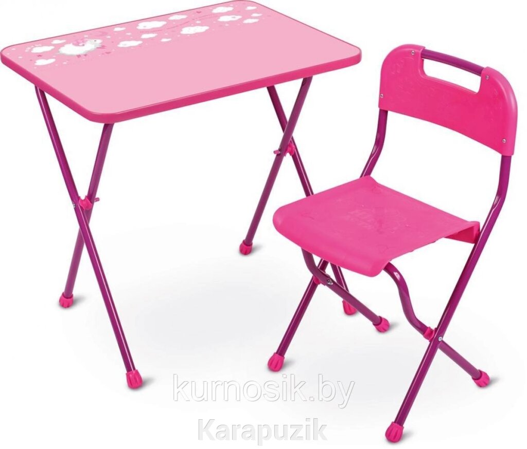 Комплект детской мебели Ника «Алина 2» с 3 до 7 лет (арт. КА2) розовый от компании Karapuzik - фото 1
