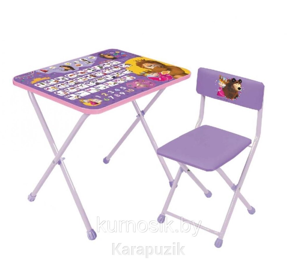 Комплект детской мебели Ника «Маша и Медведь» Азбука ММД2/А1 с 3 до 7 лет от компании Karapuzik - фото 1