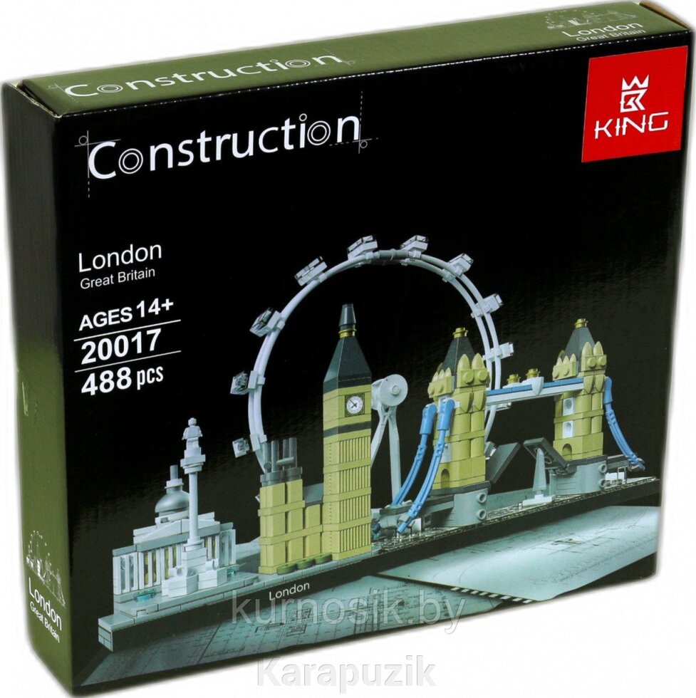 Конструктор 20017 KING Архитектура Лондона, 488 деталей от компании Karapuzik - фото 1