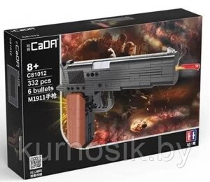 Конструктор C81012W CADA Пистолет Colt M1911, 332 детали