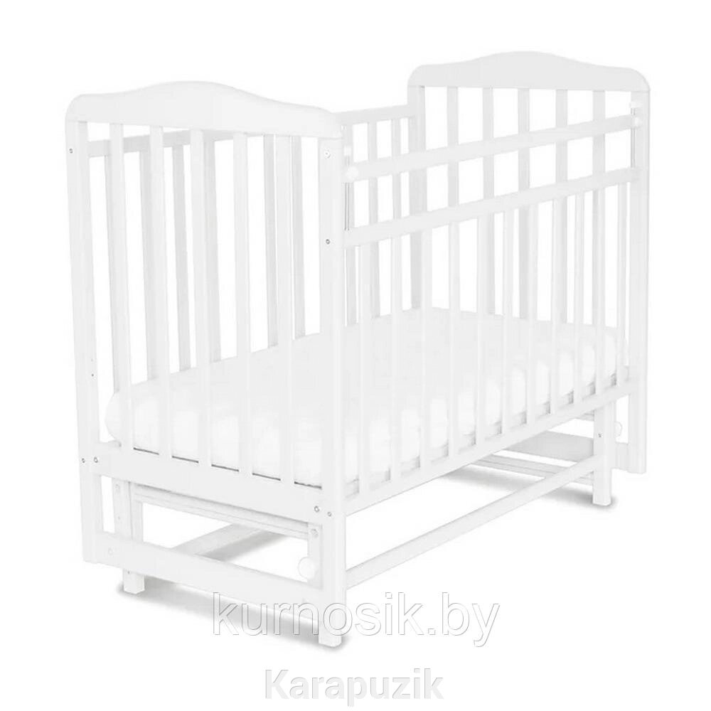 Кровать детская PITUSO Bianca маятник поперечный, Белый от компании Karapuzik - фото 1