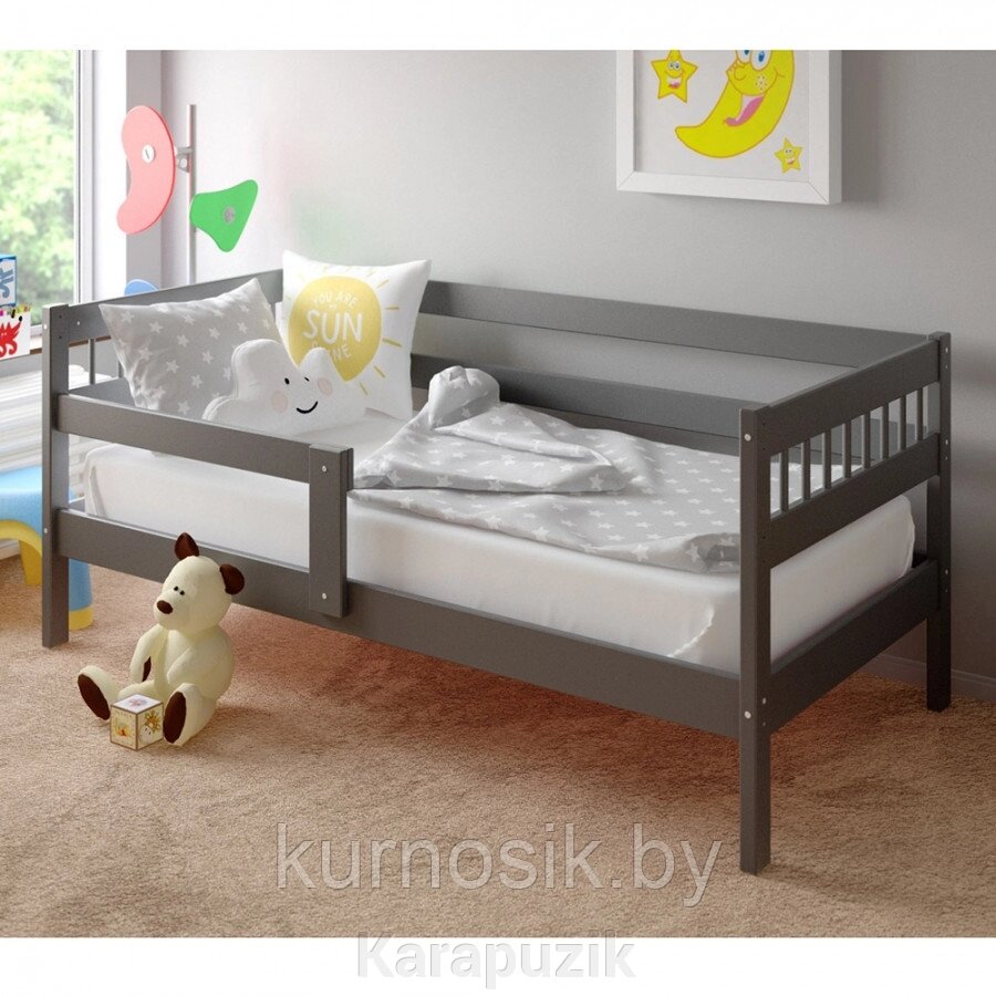 Кровать подростковая Pituso Hanna New 160*80 см графит от компании Karapuzik - фото 1