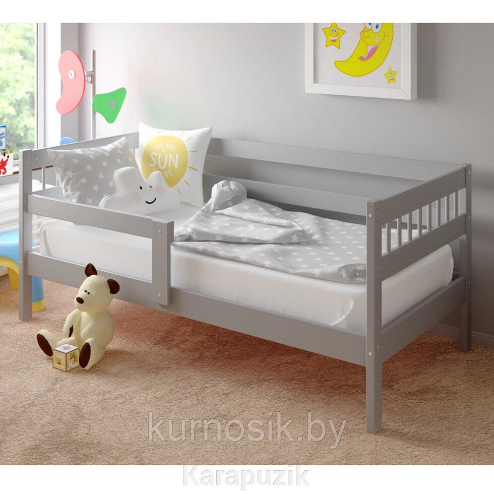 Кровать подростковая Pituso Hanna New 160*80 см Серый от компании Karapuzik - фото 1