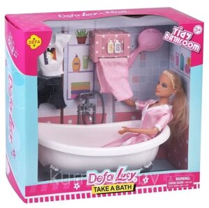 Кукла с аксессуарами в ванной комнате Defa Lucy, 8444
