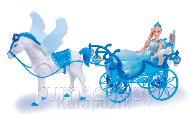 Кукла с лошадкой и каретой (движение+звук) 227B от компании Karapuzik - фото 1