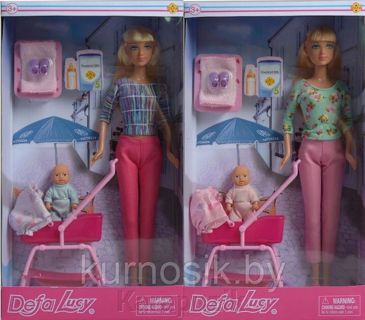 Кукла с пупсом "DefaLucy" с коляской и аксессуарами (Арт. 8358) от компании Karapuzik - фото 1