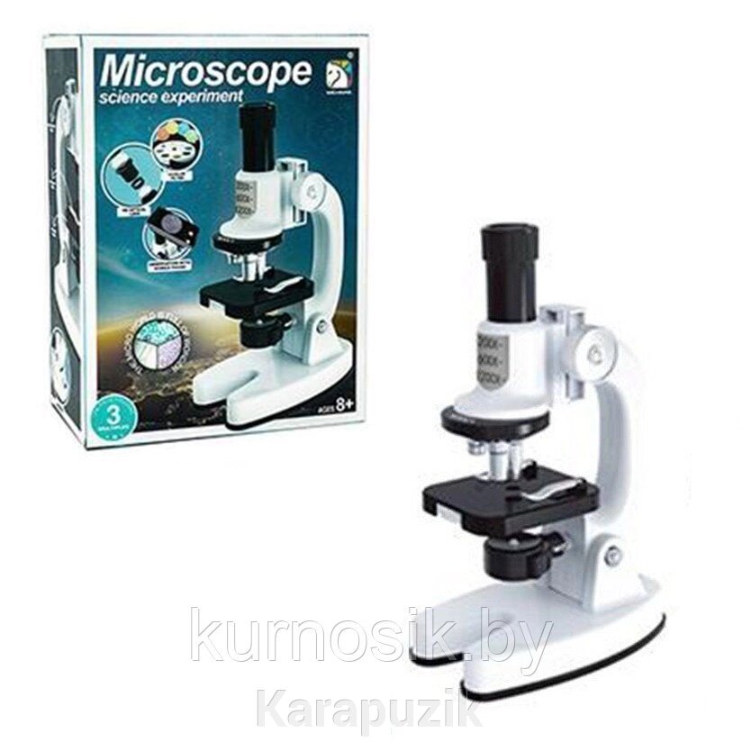 Монокулярный микроскоп SCIENCE HORSE SD221 для детей, белый от компании Karapuzik - фото 1